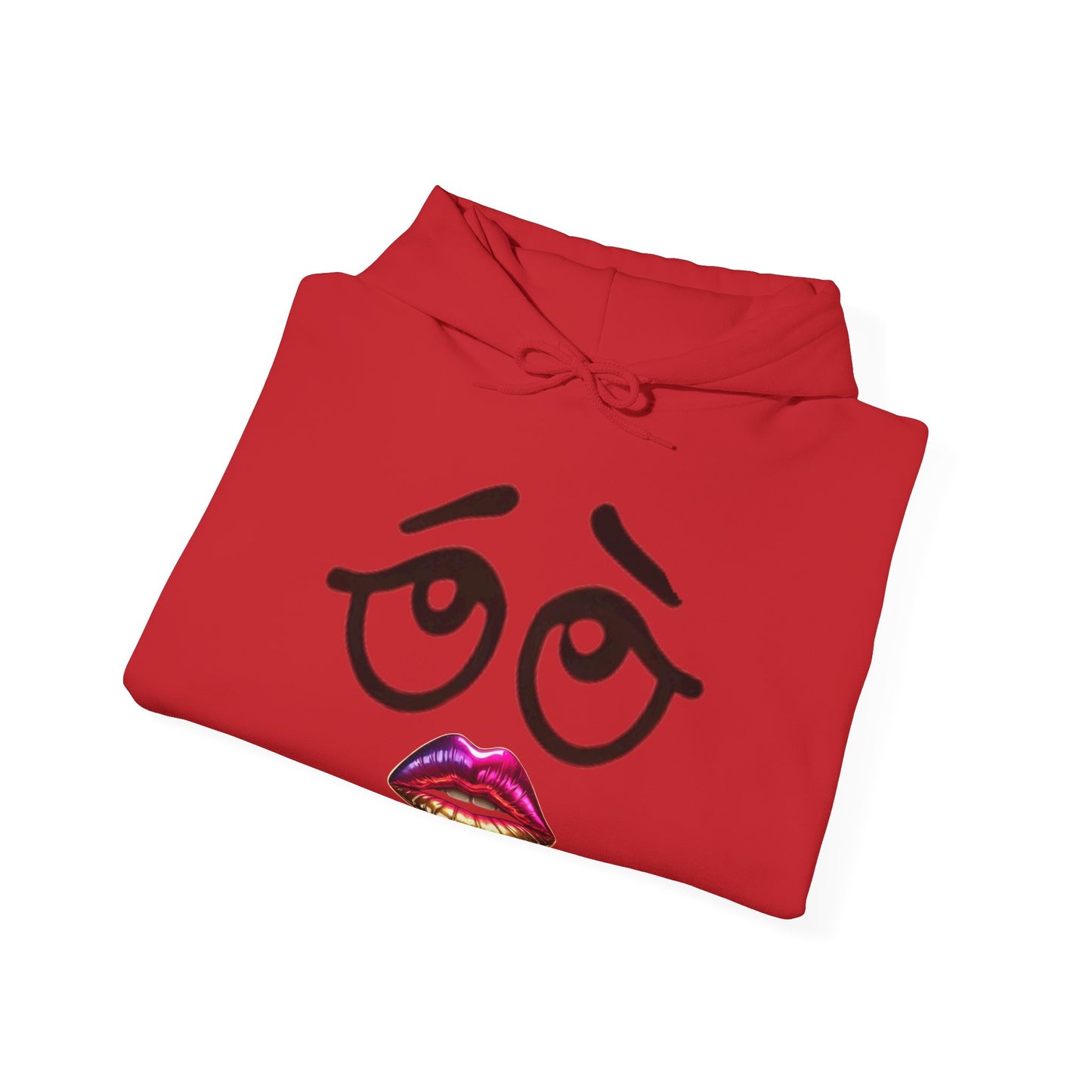 Funny Lip Print Hooded Sweatshirt