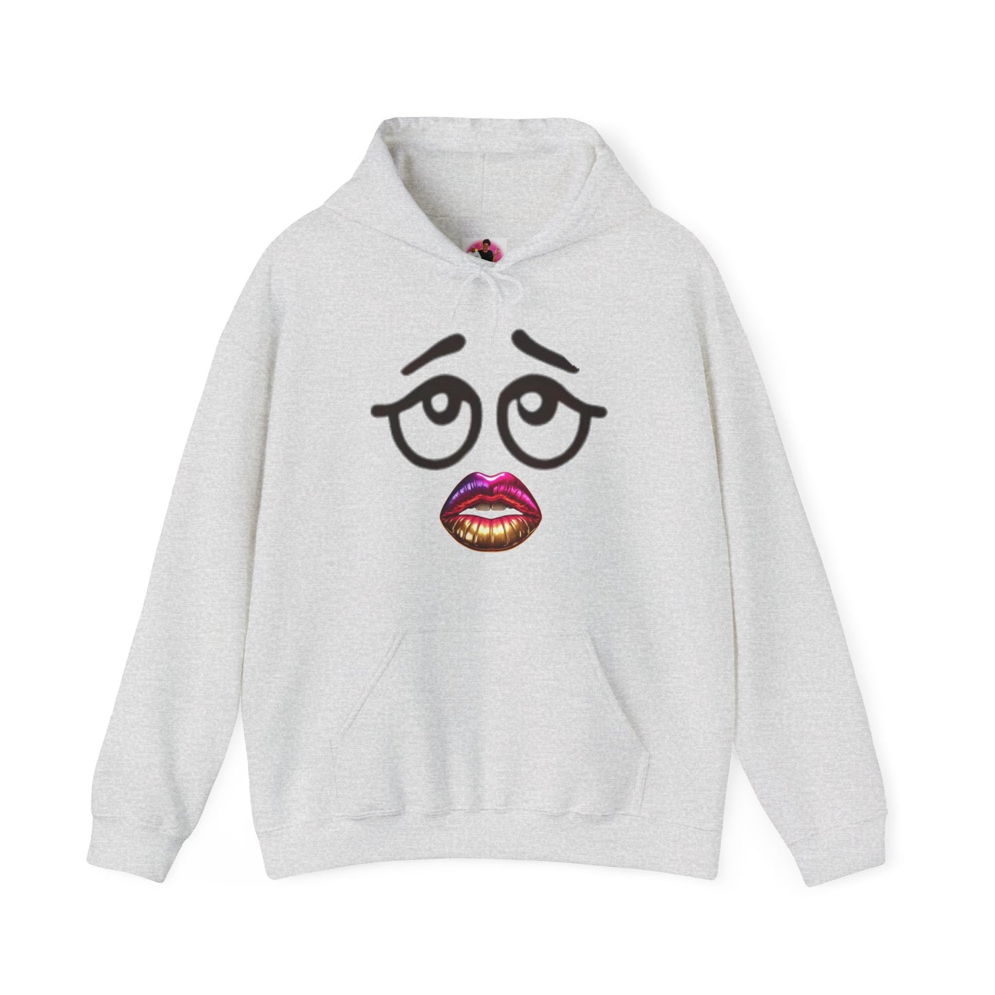 Funny Lip Print Hooded Sweatshirt