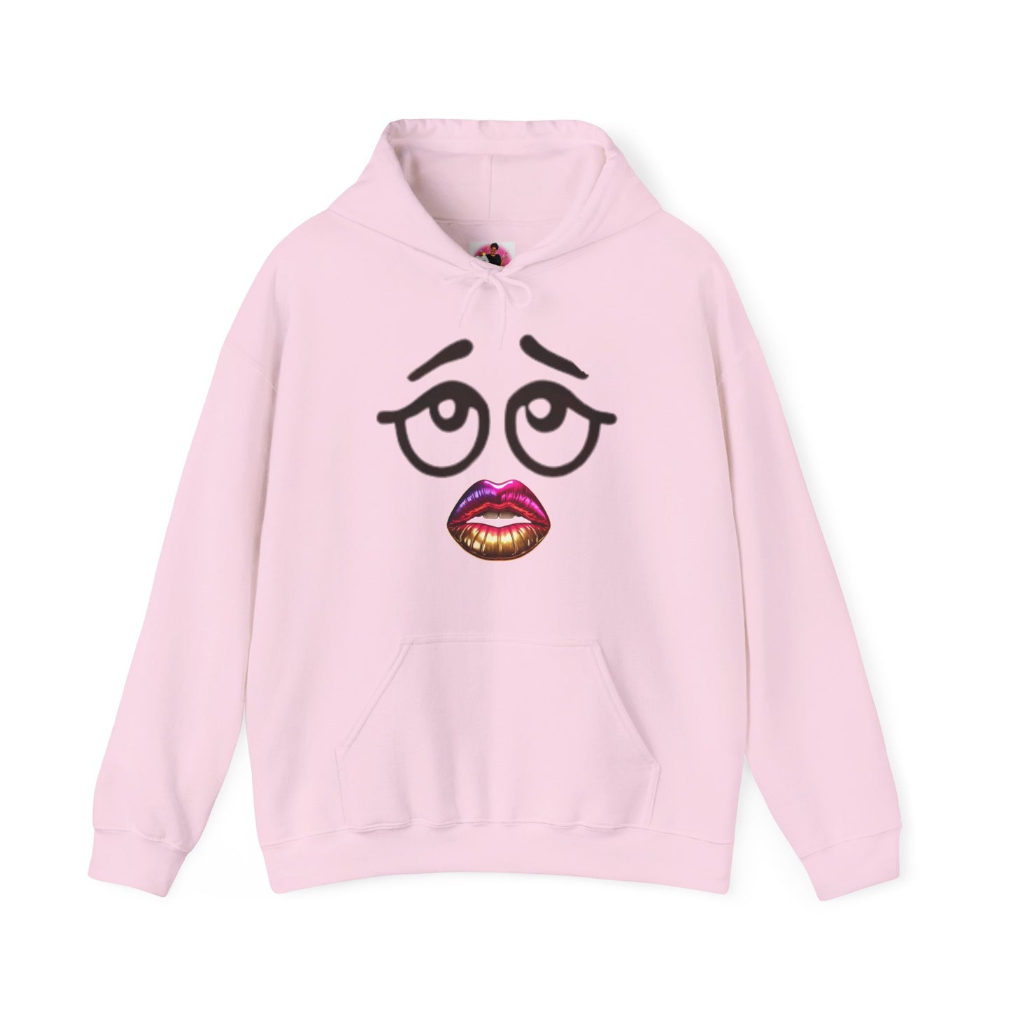 Funny Lip Print Hooded Sweatshirt