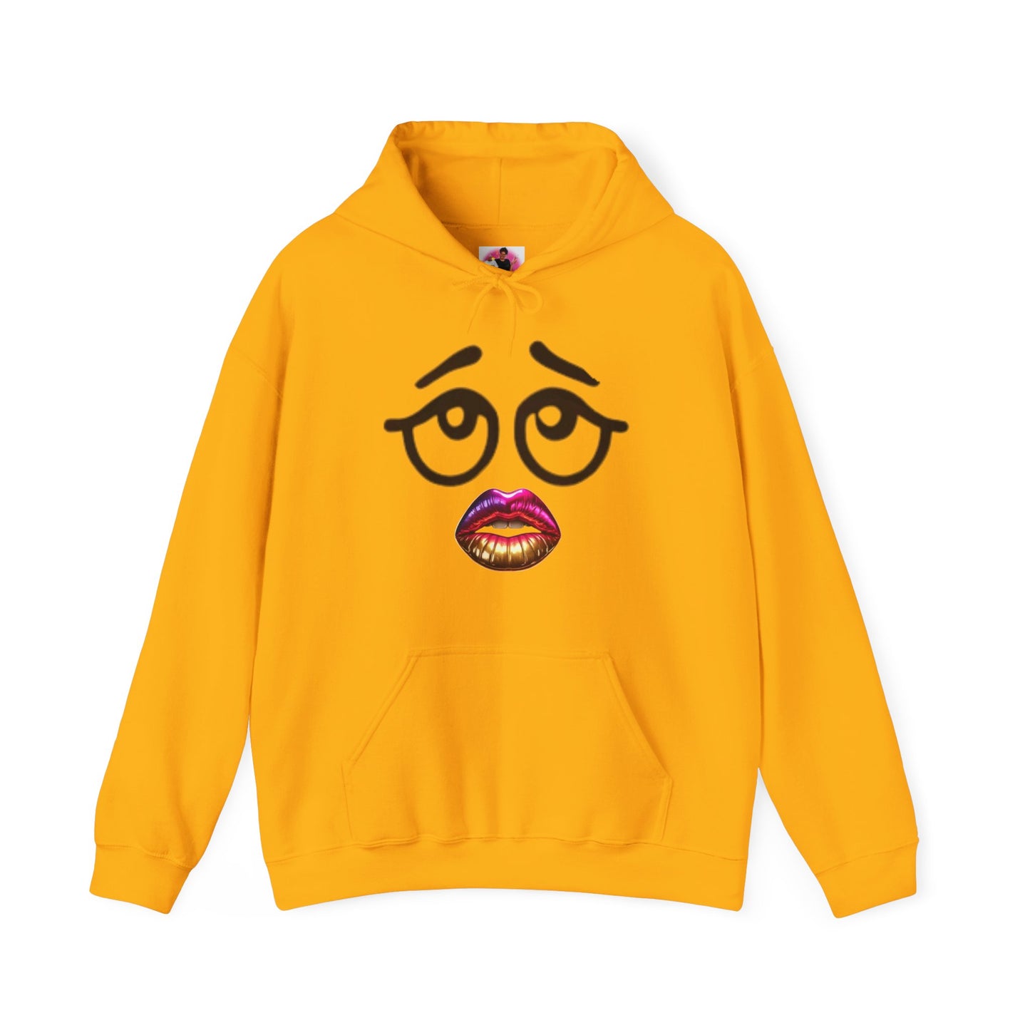 Funny Lip Print Hooded Sweatshirt