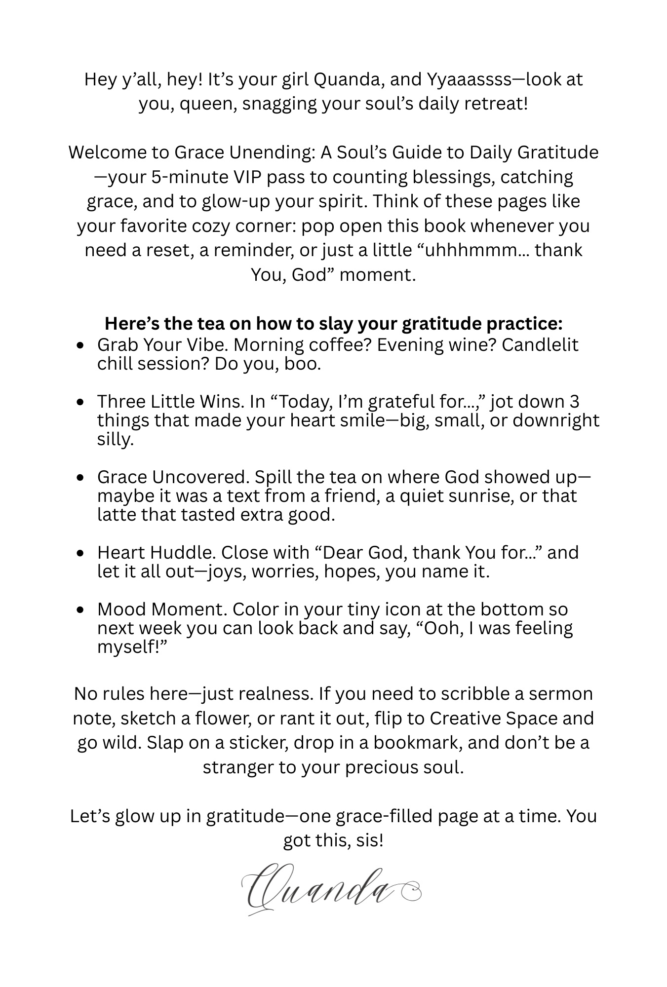 “Grace Unending is a printable and physical gratitude journal featuring scripture-based prompts, daily reflections, and healing prayers for Christian women.”7