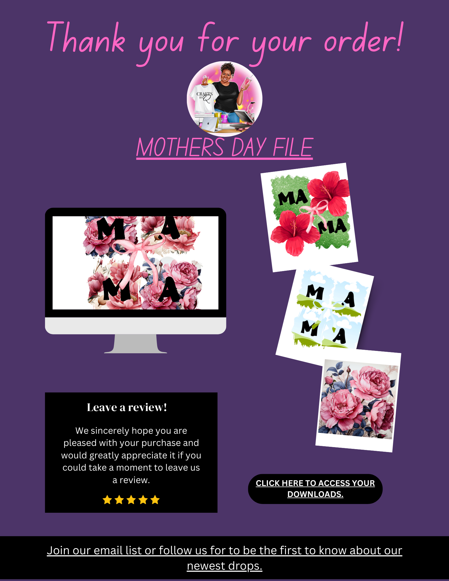 "Editable Mother’s Day frames in high-resolution PNG format with transparent backgrounds, perfect for social media, printables, and business branding."