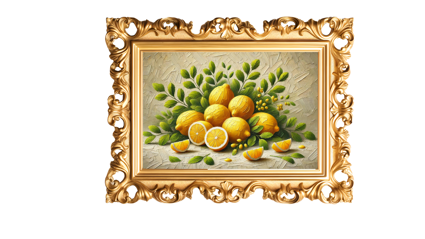 “Lemon wall art printable bundle with bonus floral artwork, ideal for kitchen and gallery wall decor, available as an instant download.” 6