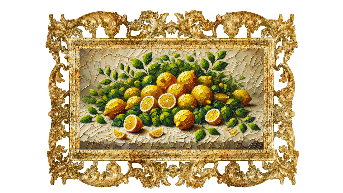 “Lemon wall art printable bundle with bonus floral artwork, ideal for kitchen and gallery wall decor, available as an instant download.” 3
