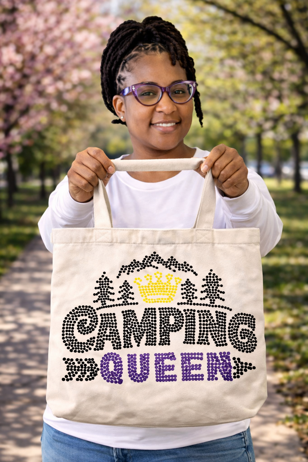 Camping Queen Rhinestone Template: Create High-Selling Bling Shirts Fast (Even as a Beginner)
