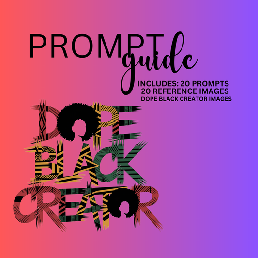 AI Prompt Bundle w/ Final Art | Black Creator AI Art Pack | Instant Download | AI-Generated Digital Art for Print On Demand