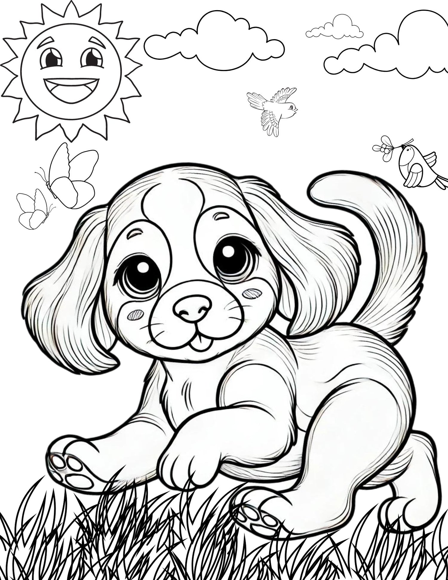 6 dogs coloring sheets - Crafts By Q LLC