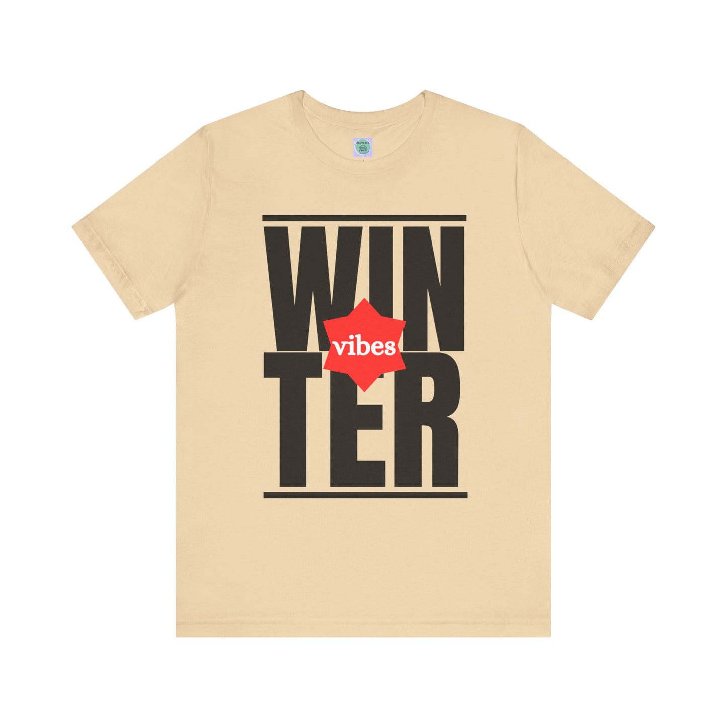 Winter Vibes Jersey Tee - Cool and Cozy Short Sleeve Shirt