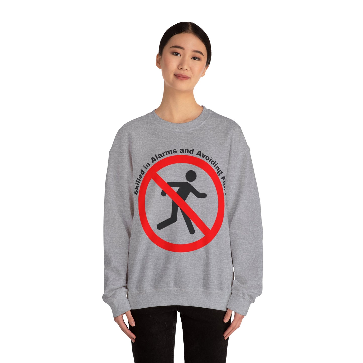 Skilled in Alarms Crewneck Sweatshirt - Unisex Heavy Blend, Funny Safety Humor