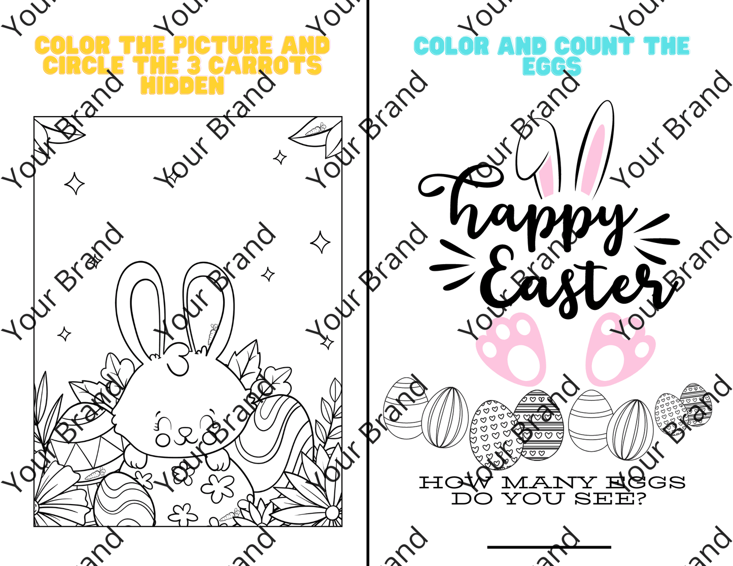 easter activity book template