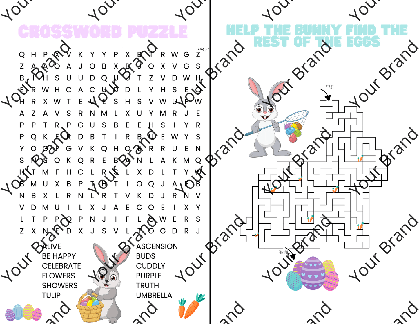 easter activity book template