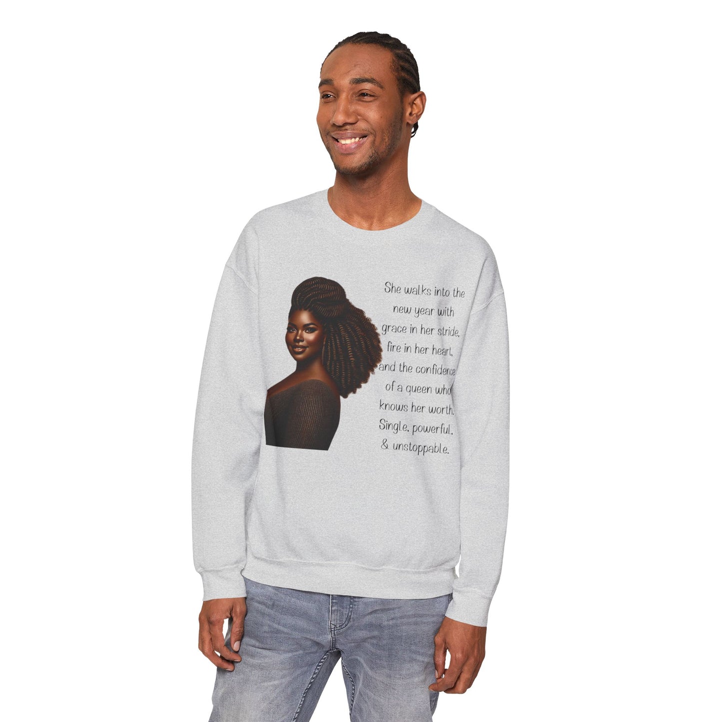 Empowering Queen Sweatshirt - Unisex Heavy Blend for Confidence and Inspiration