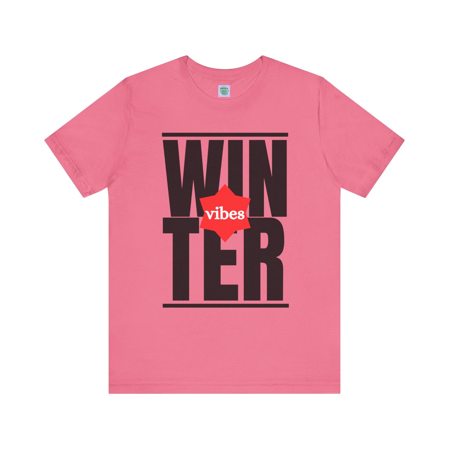 Winter Vibes Jersey Tee - Cool and Cozy Short Sleeve Shirt