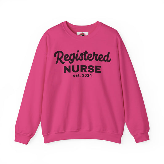 Registered Nurse Crewneck Sweatshirt - Est. 2024 - Perfect Gift for Healthcare Professionals