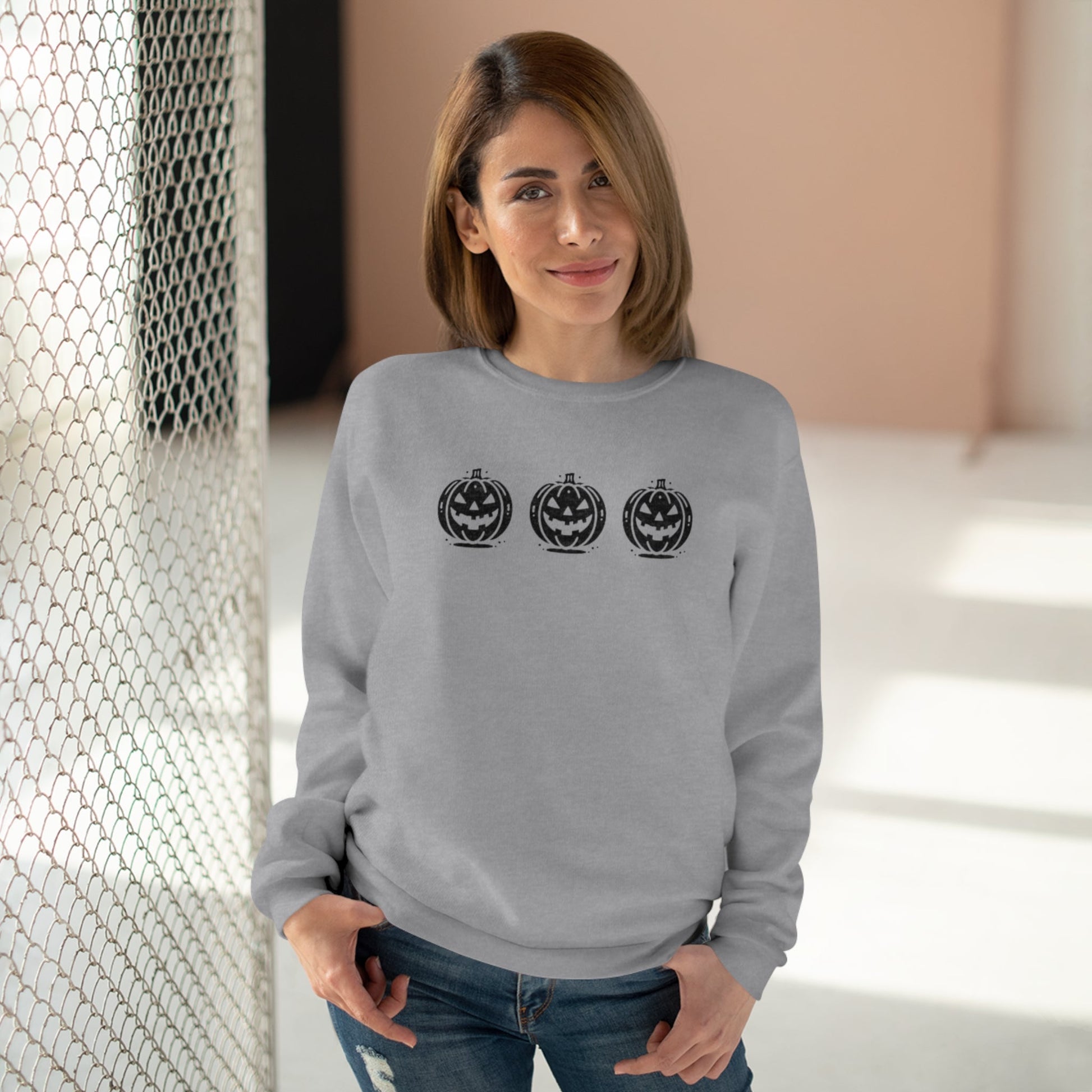 3 pumpkin Sweatshirt - Crafts By Q LLC