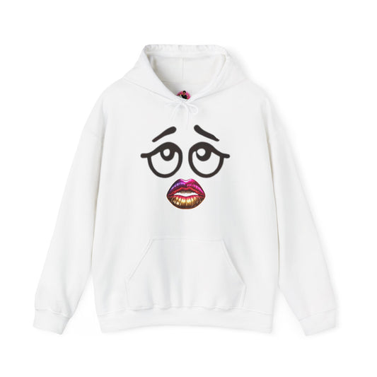 Funny Lip Print Hooded Sweatshirt