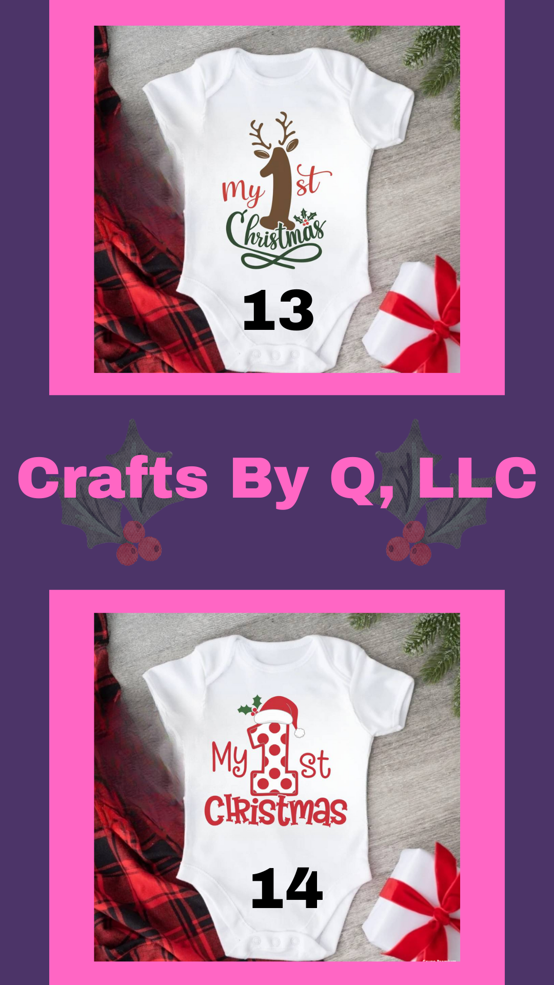 My 1st Christmas Bodysuit - Cute Holiday Infant Outfit