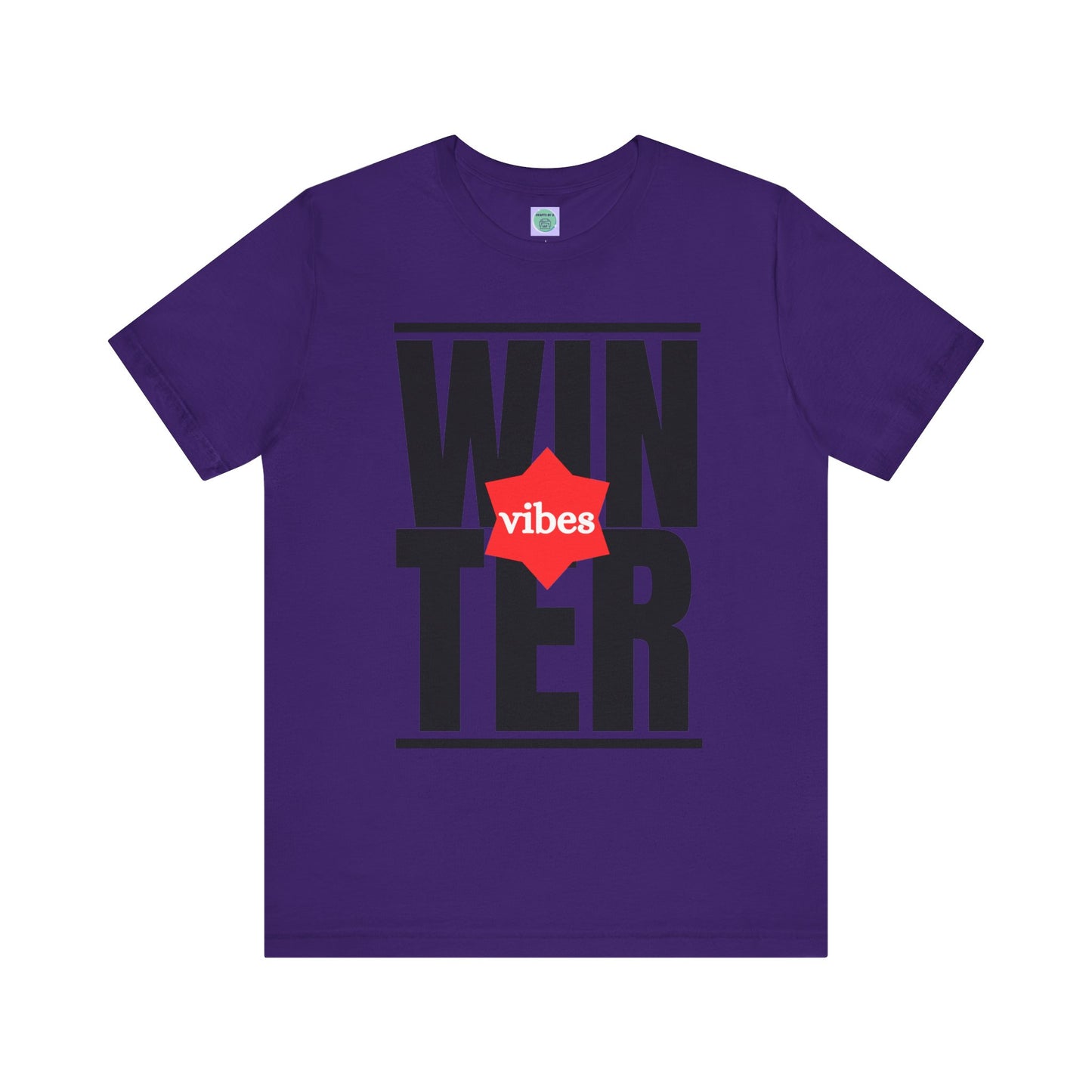 Winter Vibes Jersey Tee - Cool and Cozy Short Sleeve Shirt