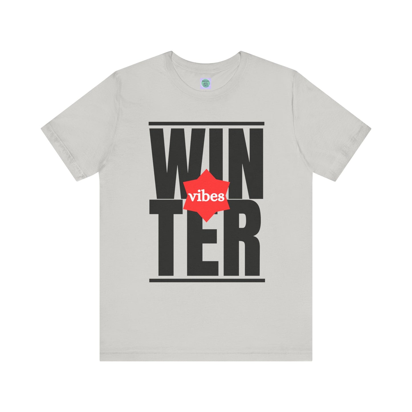 Winter Vibes Jersey Tee - Cool and Cozy Short Sleeve Shirt