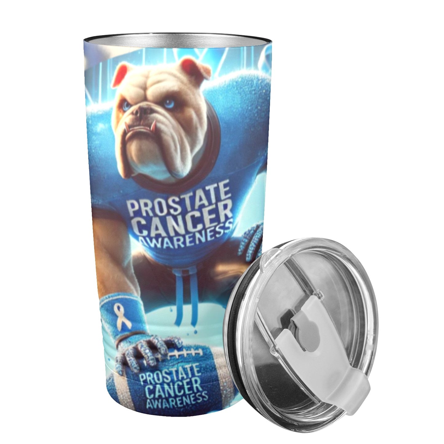 Bulldog prostate awareness 20oz Insulated Stainless Steel Mobile Tumbler