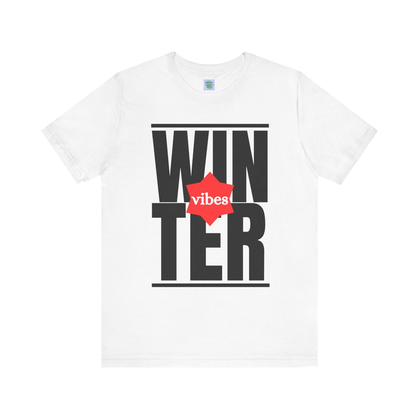 Winter Vibes Jersey Tee - Cool and Cozy Short Sleeve Shirt