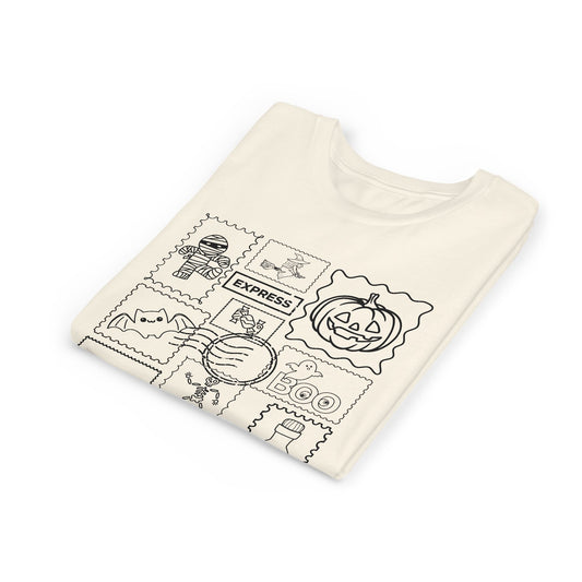 youth halloween tee, kids spooky tshirt, trick or treat top, pumpkin patch tee, halloween party top, kids fall season tee, cute ghost kids top, october kids shirt, spooky season tee, fall festival shirt, girls halloween tee, boys halloween top, fun kids halloween, seasonal youth tee, halloween graphic, youth ghost pumpkin, kids halloween gift