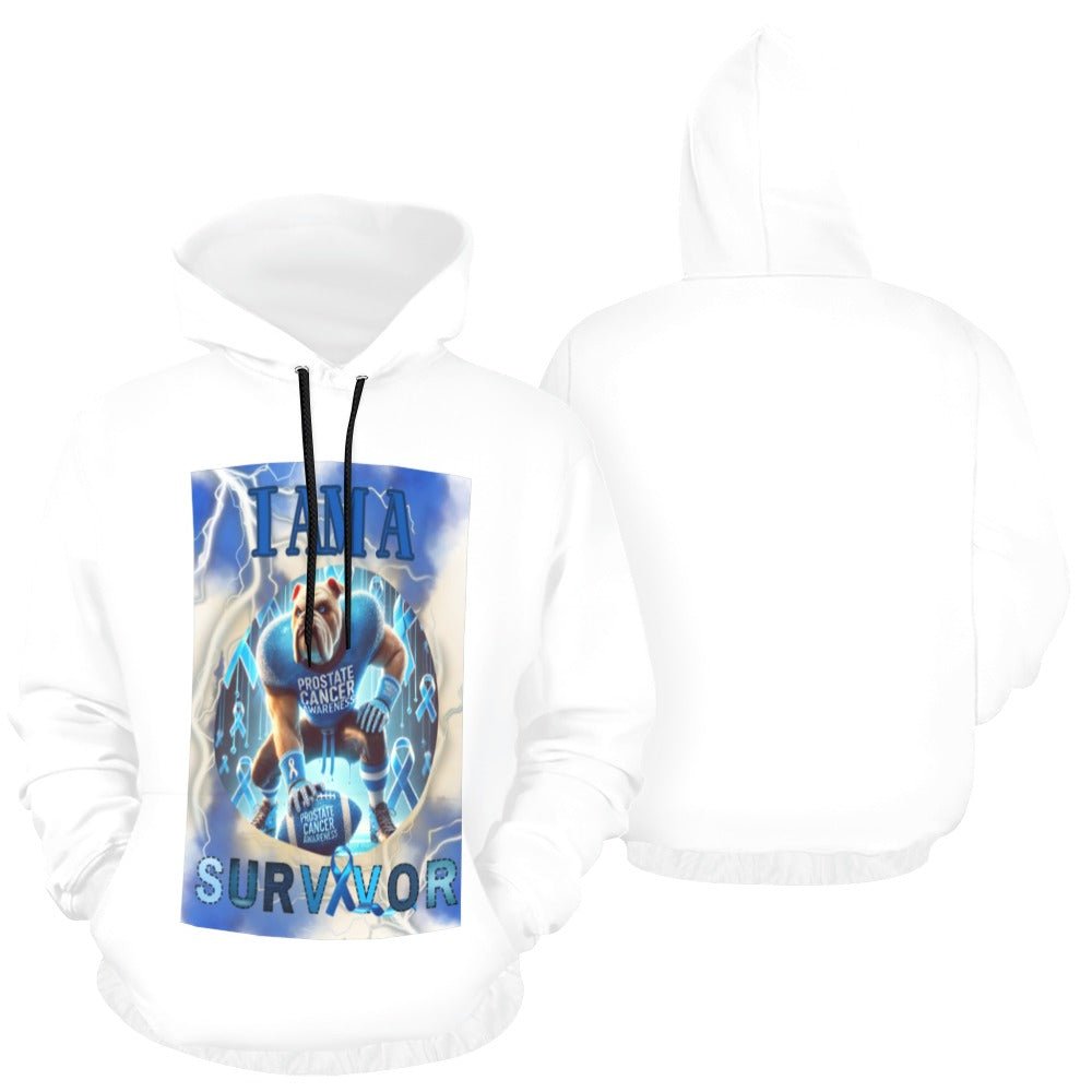 Bulldog Prostate Awareness All Over Print Hoodie for Women - Crafts By Q LLC