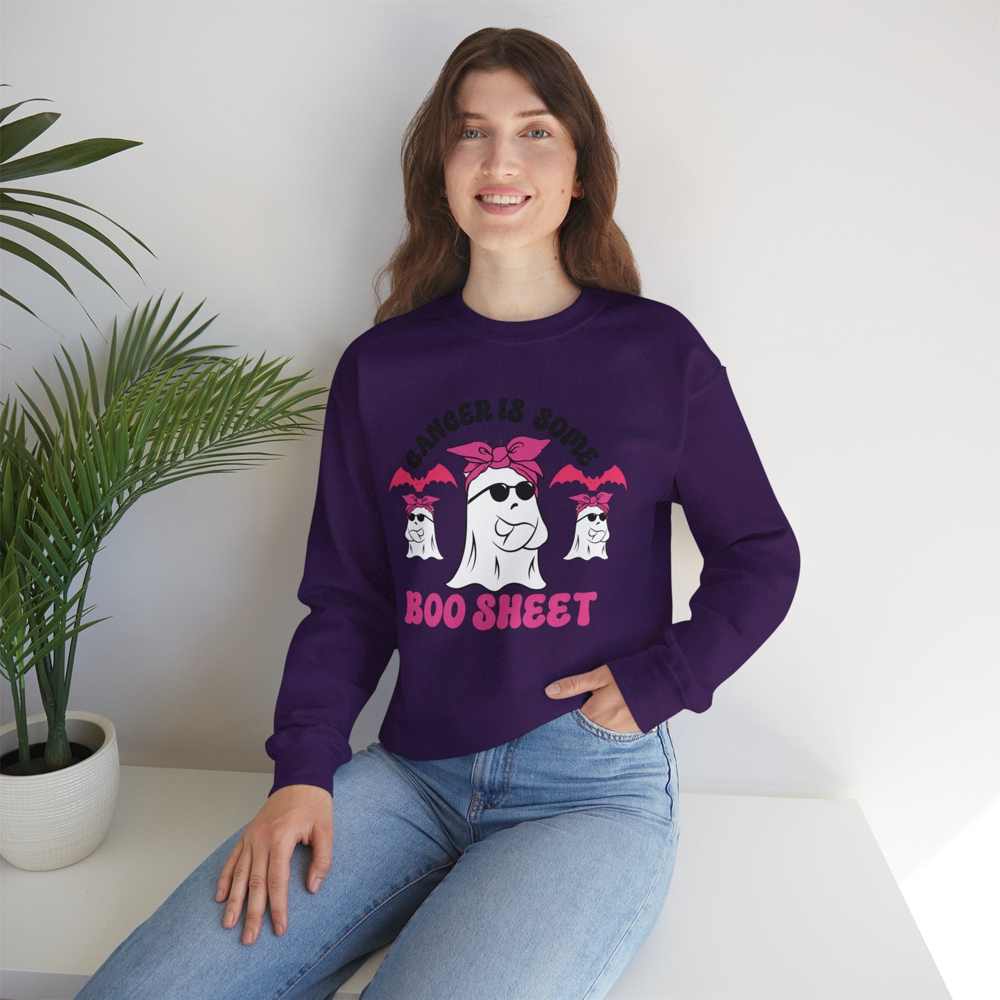 Cancer Is BOO SHEET sweatshirt - Crafts By Q LLC