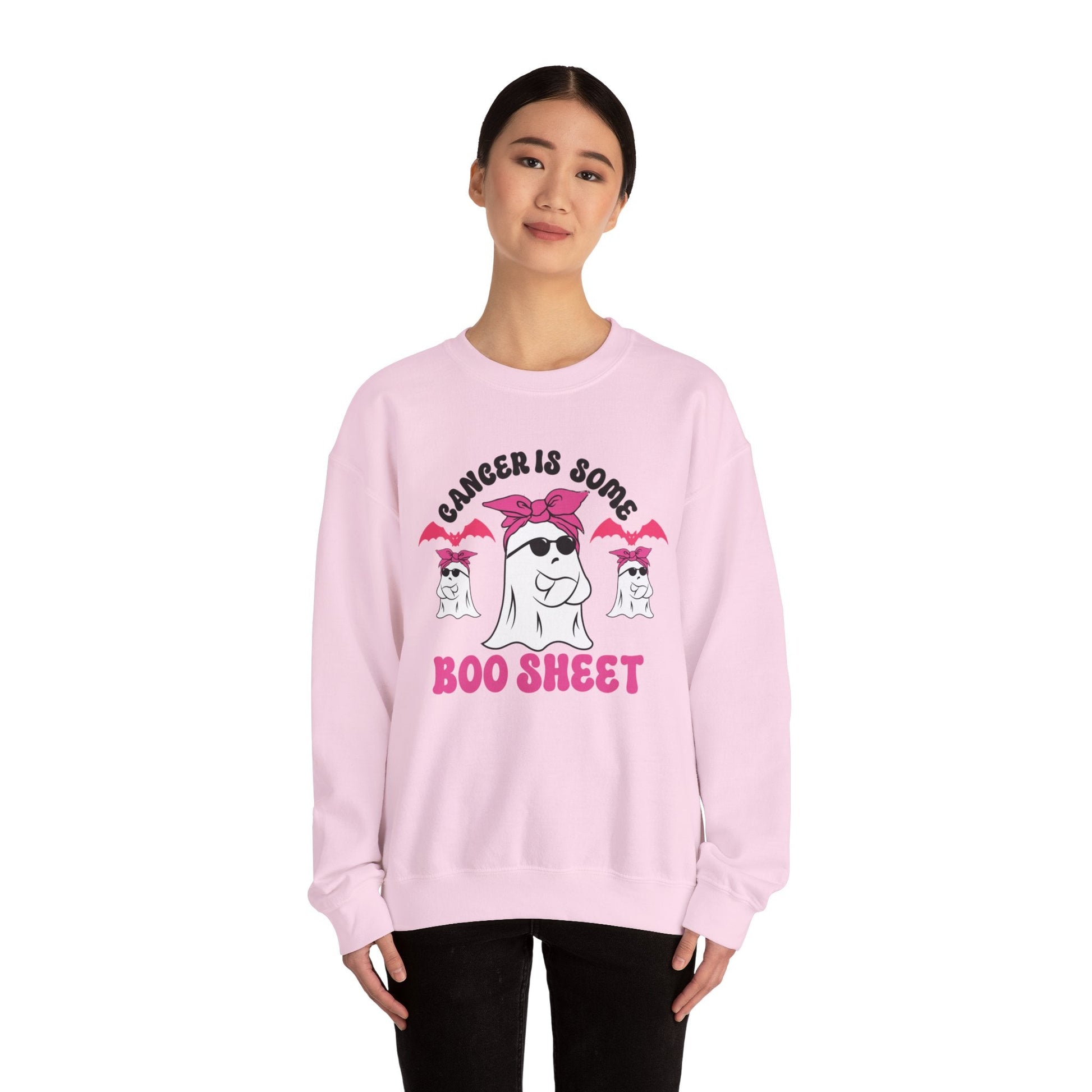 Cancer Is BOO SHEET sweatshirt - Crafts By Q LLC